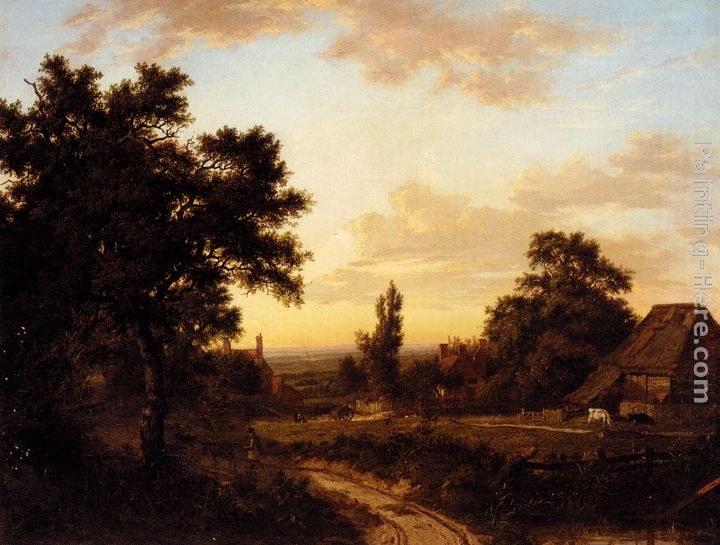 Patrick Nasmyth A View Of Addington, Surrey, With The Shirley Mills Beyond